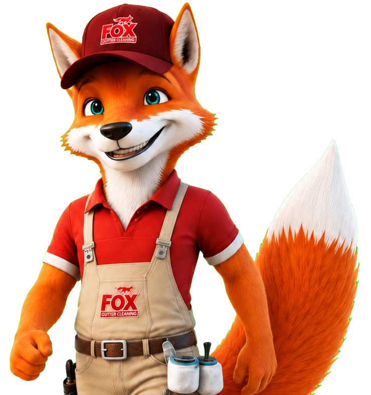 Fox mascot holding coupon